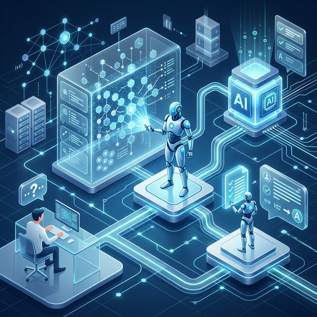 AI RAG 기술 다이어그램