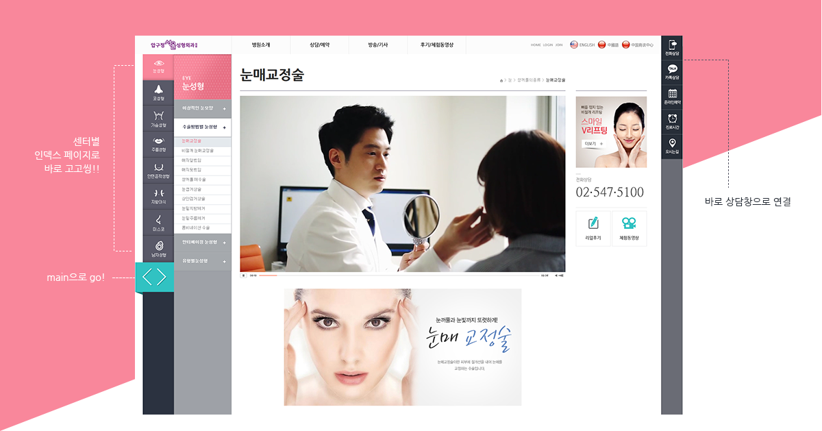 압구정서울성형외과의원 병원사이트제작