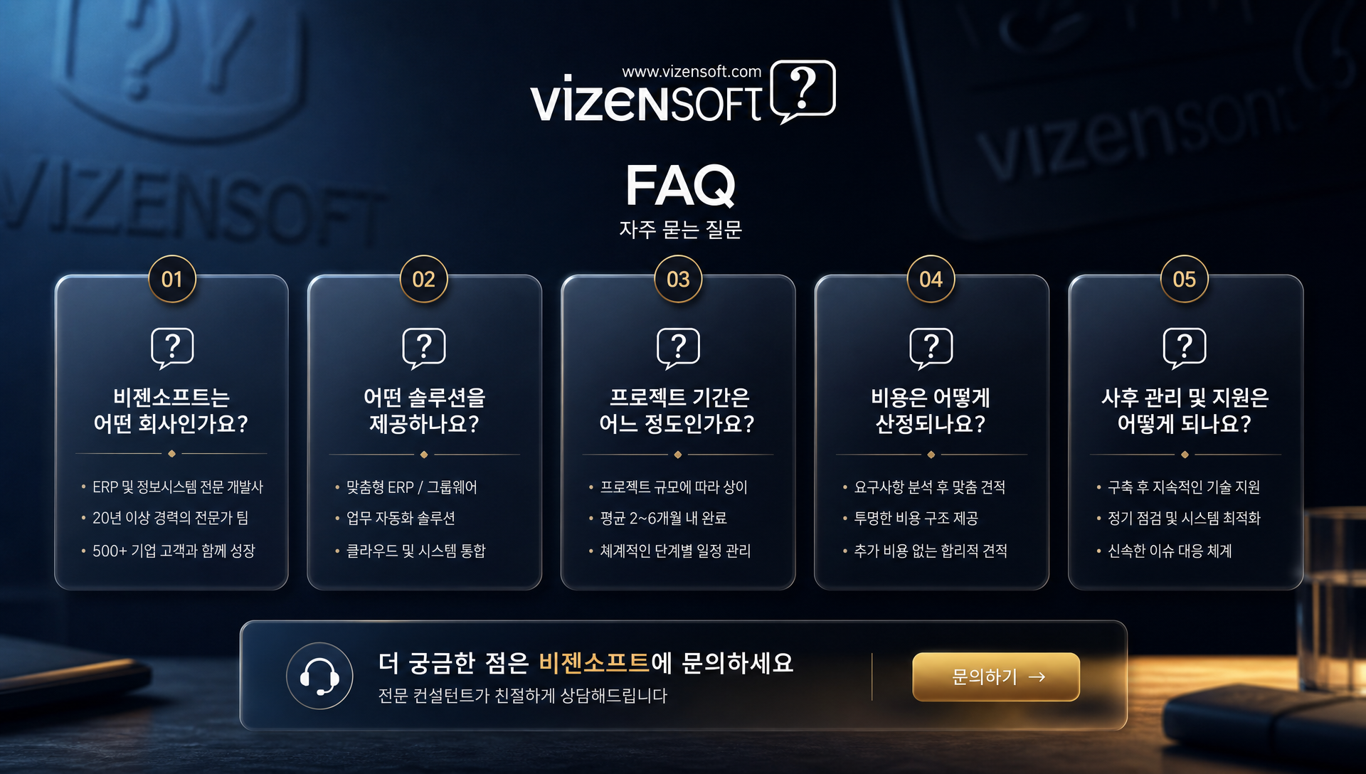FAQ 섹션의 인포그래픽 제작 관련 자주 묻는 질문들