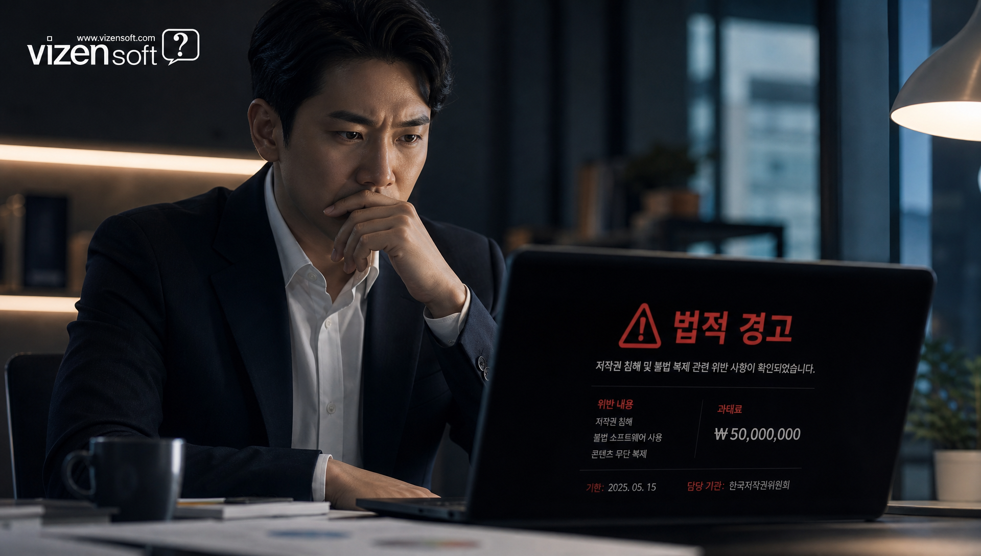 개인정보처리방침 없는 홈페이지의 법적 위험과 과태료 규정을 설명하는 이미지