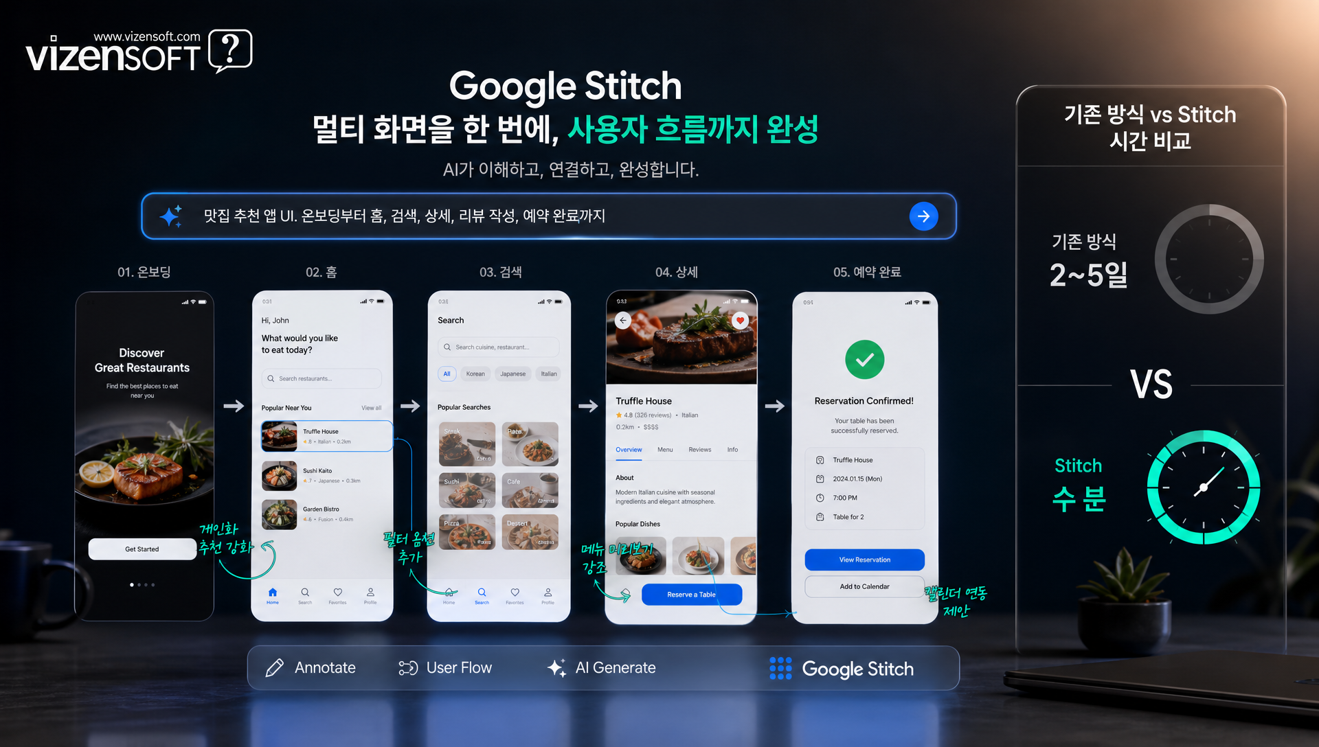 AI 네이티브 무한 캔버스에서 여러 앱 화면을 배치한 무한 캔버스 워크플로우