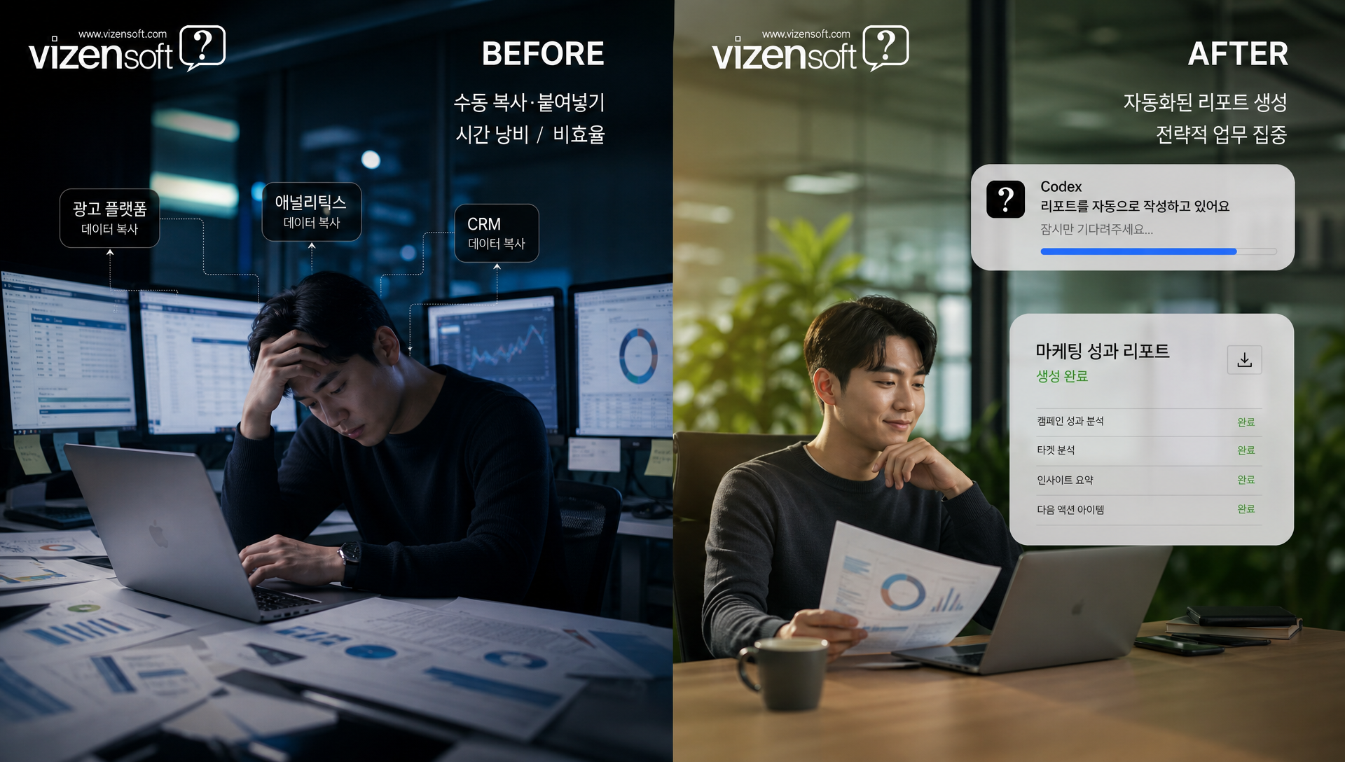 마케팅팀 업무 자동화 Before·After 시나리오
