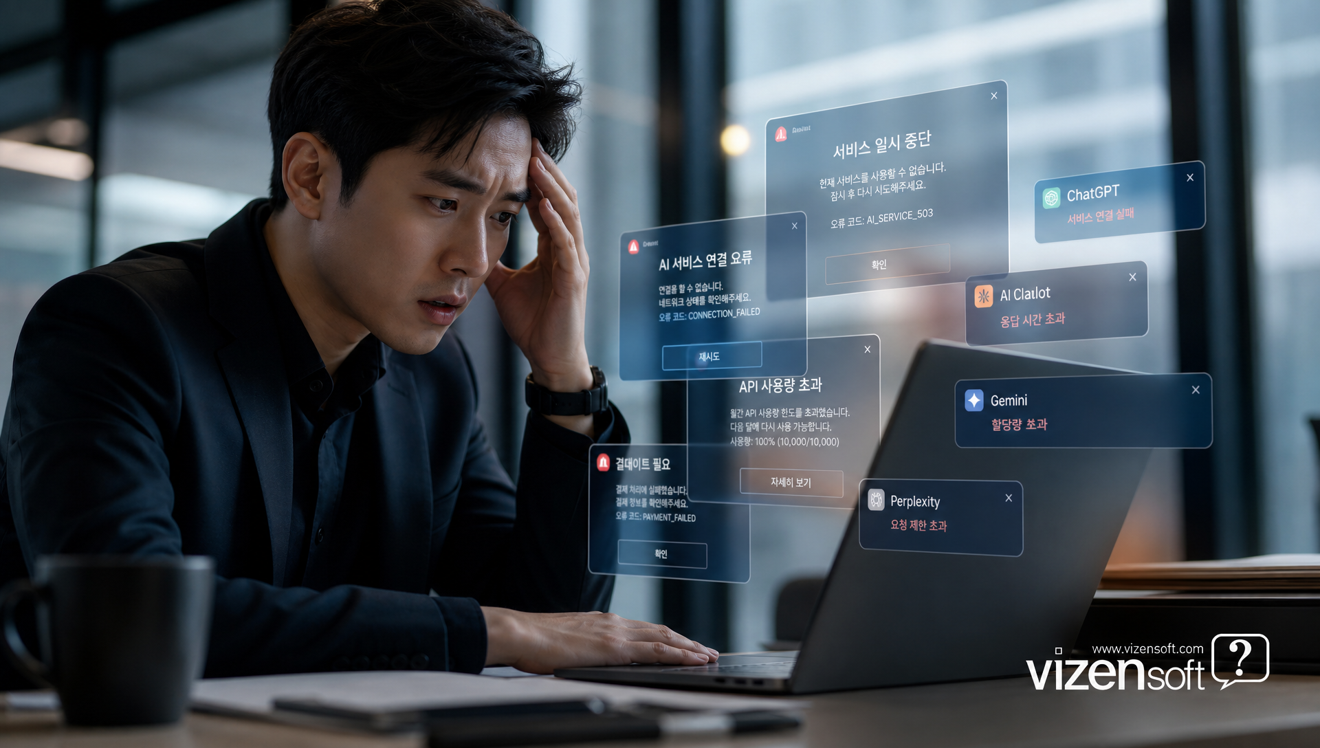 AI 도입 속도와 관리 체계 구축 속도의 격차를 시각화한 그래프