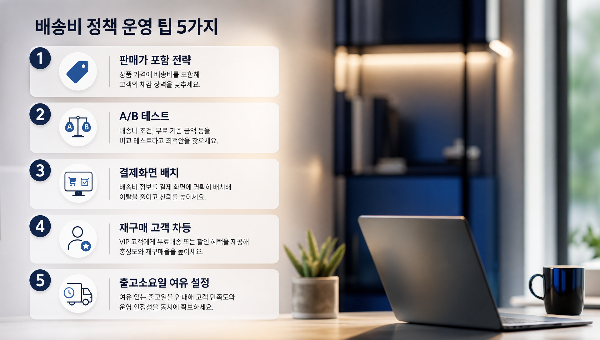배송비 정책 설정 후 주기적 데이터 점검 및 조정 운영 팁