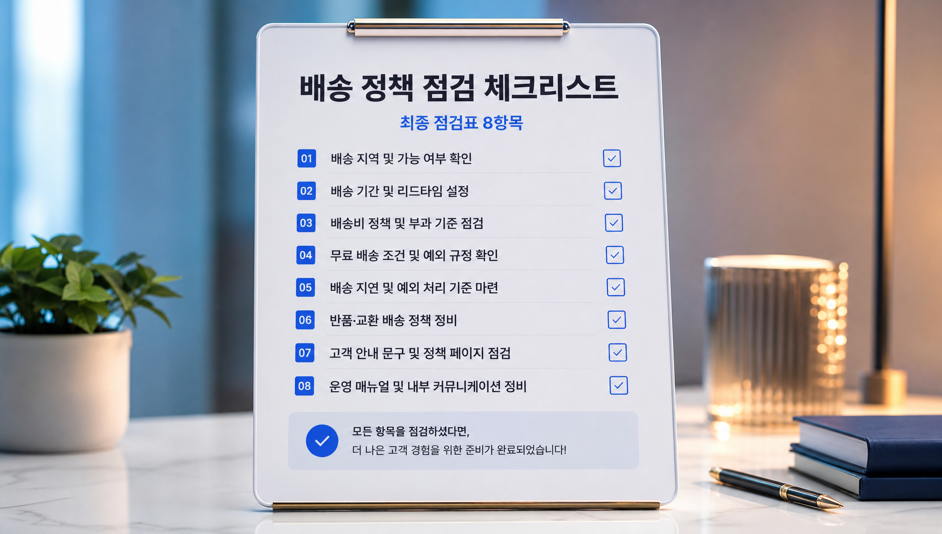 배송 정책 설계 완료 후 점검할 8가지 체크리스트 항목
