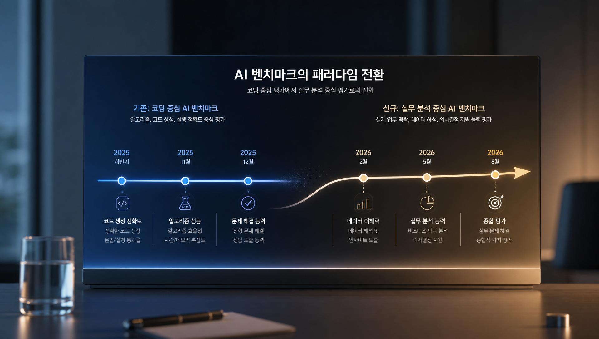 pass^5 지표 설명 및 5개 실무 분석 영역 구조도