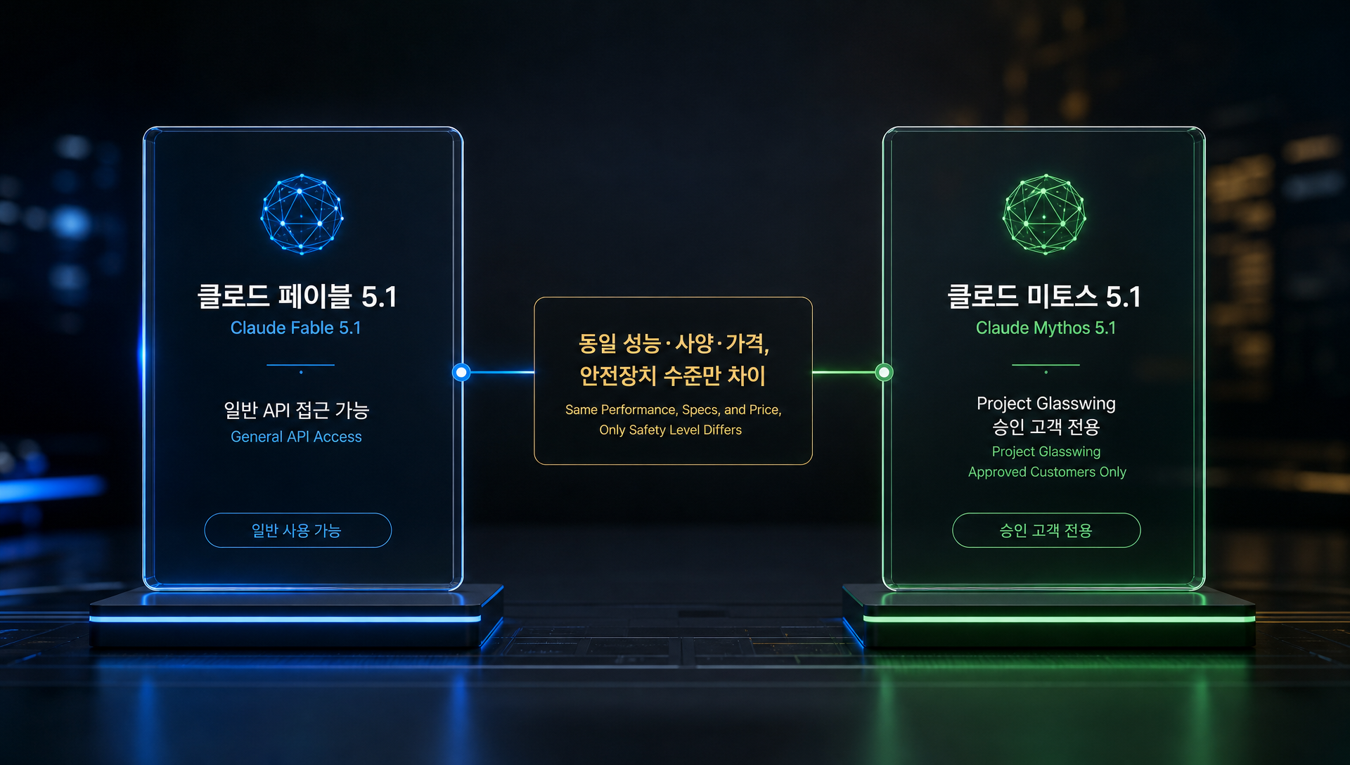 페이블 5와 미토스 5.1 모델 비교 사양 표