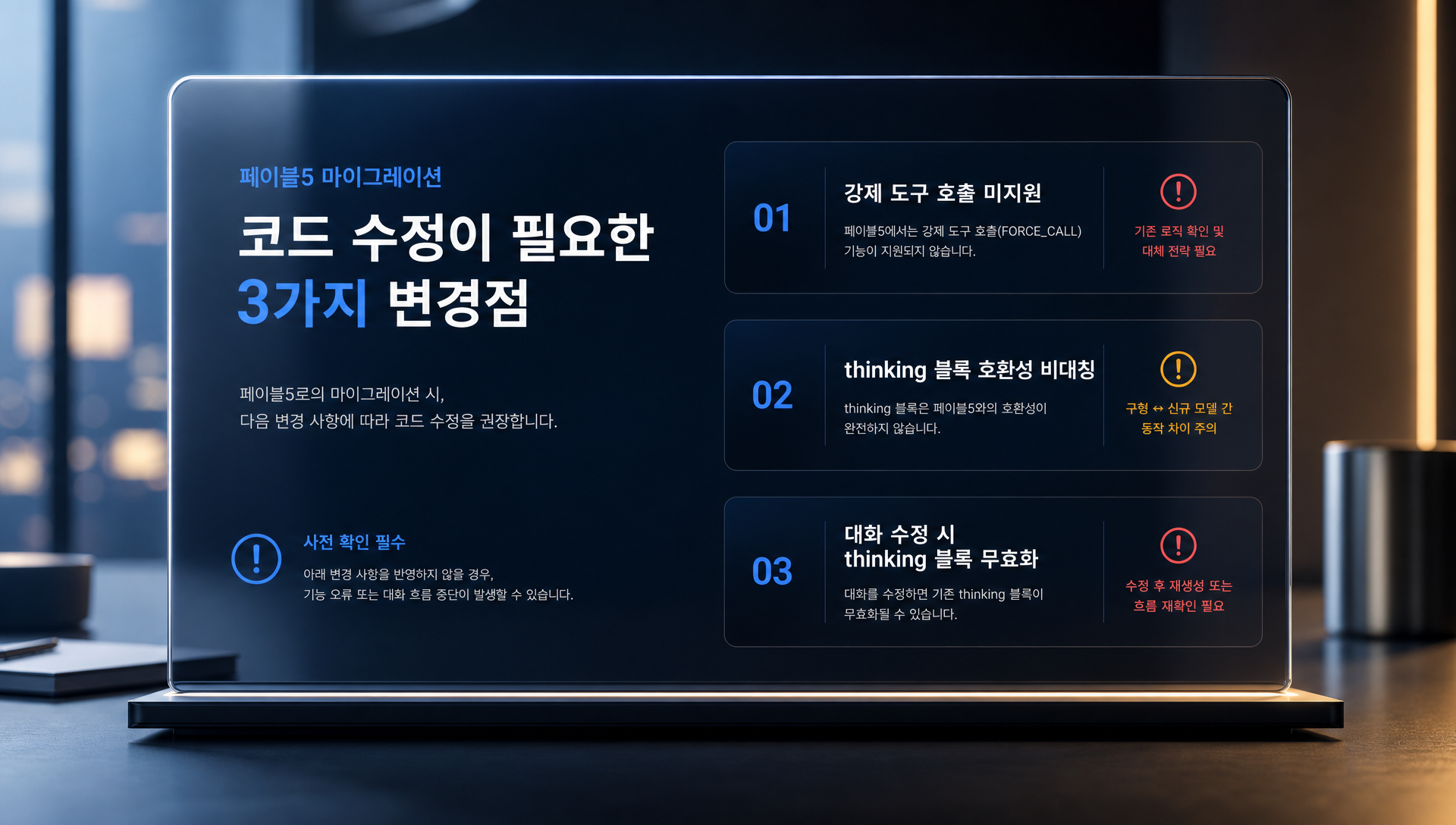 강제 도구 호출 deprecated 변경점 안내 문서