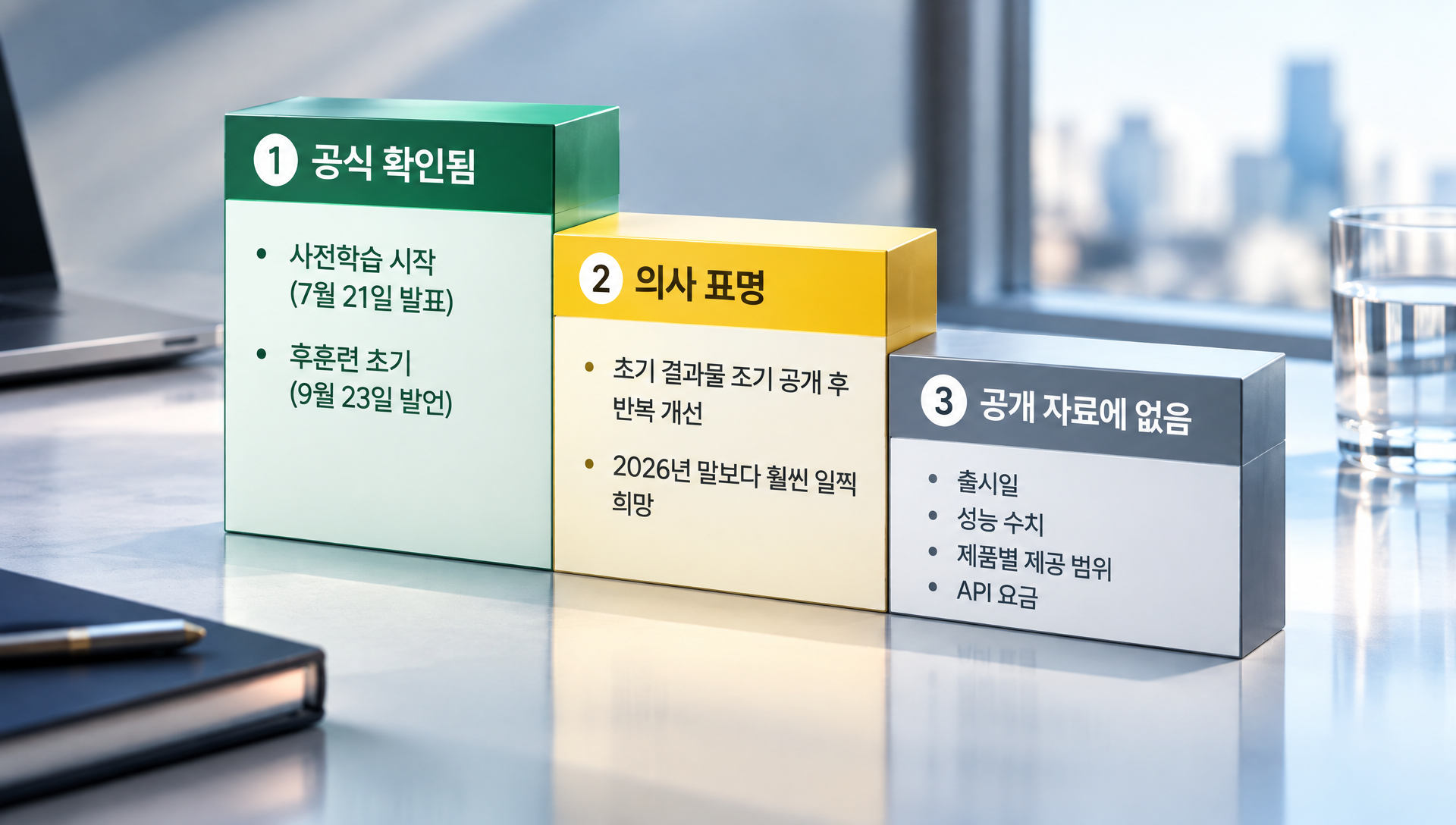 2026년 5월부터 9월까지 공식 발표, 발언, 미확인 정보를 구분한 제미나이 업데이트 데이터표
