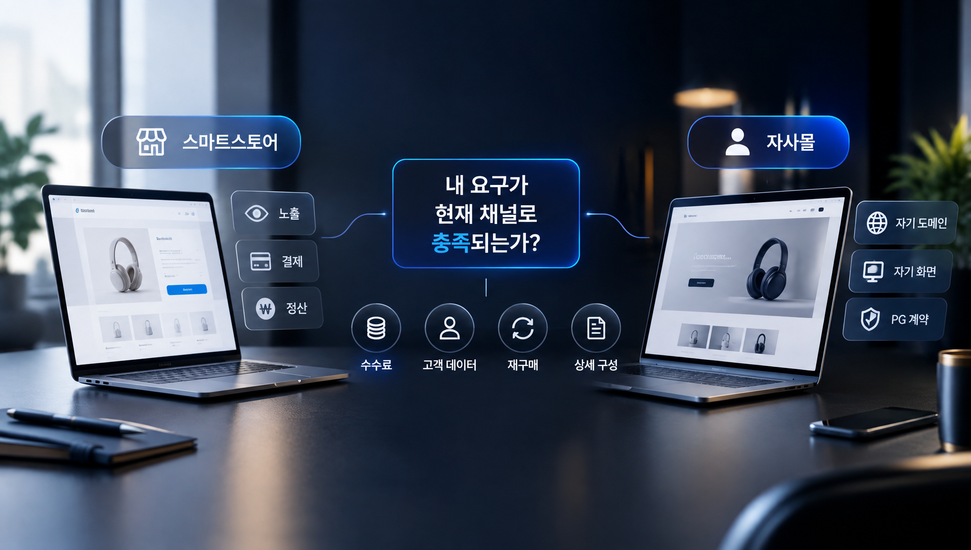 스마트스토어 수수료 체계를 설명하는 표 및 다이어그램