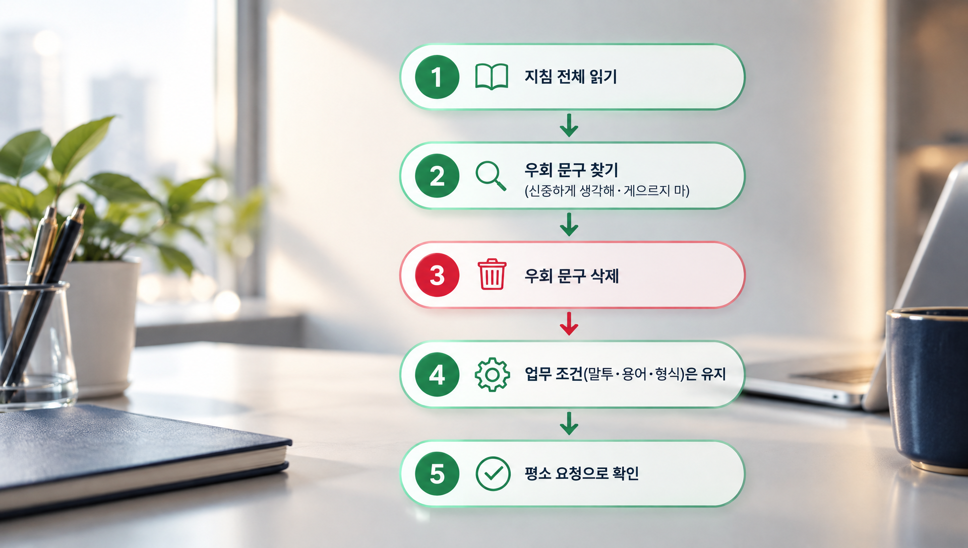 클로드 앱 설정에서 맞춤 지침과 프로젝트 지침 내용을 검토하고 정리하는 화면