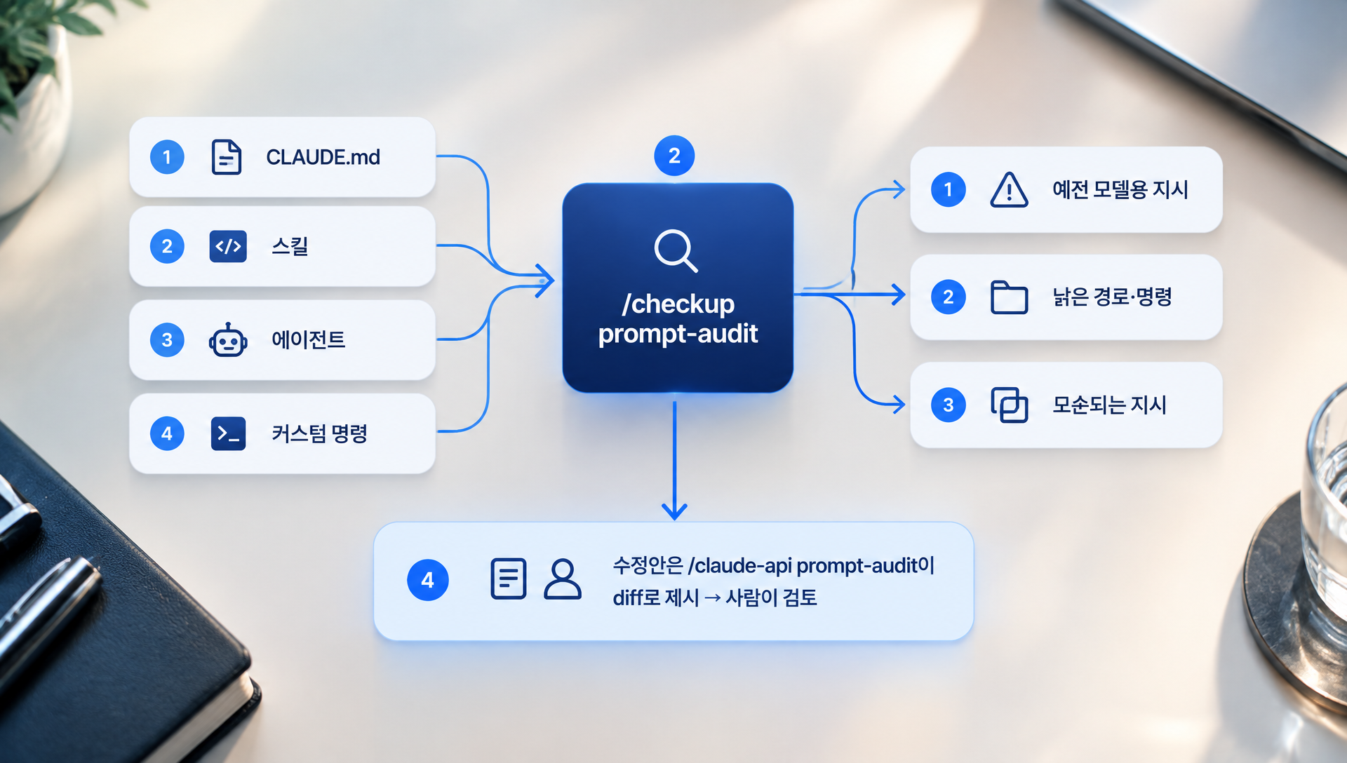 Claude Code의 prompt-audit 점검 결과를 표시하는 분석 보고서