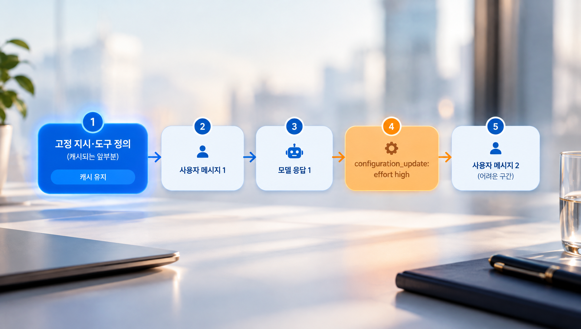 대화 중 configuration_update로 추론 강도 변경하는 코드 예제
