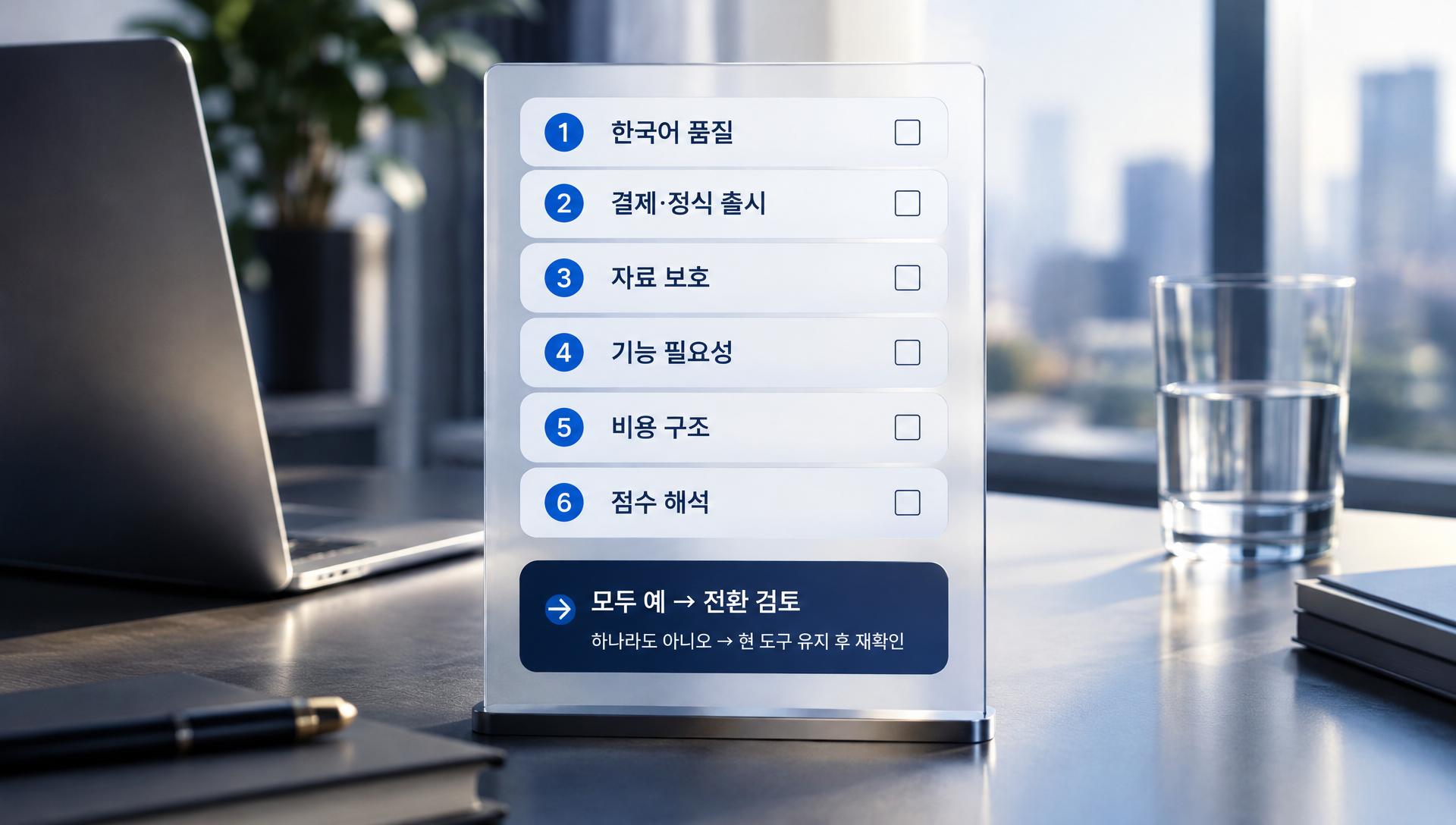 AI 모델 전환 시 검토해야 할 6가지 항목의 체크리스트