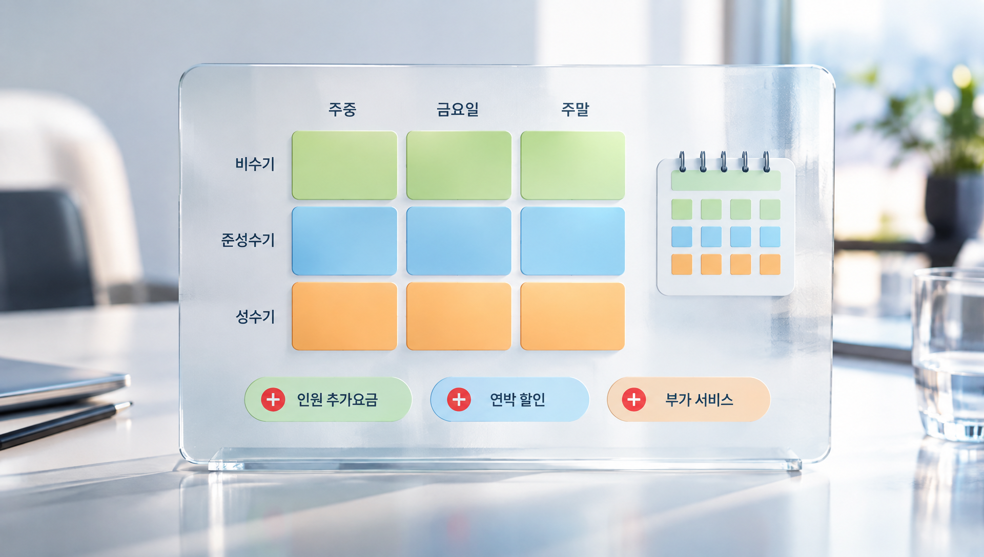 추가 요금 및 연박 할인 설정 페이지