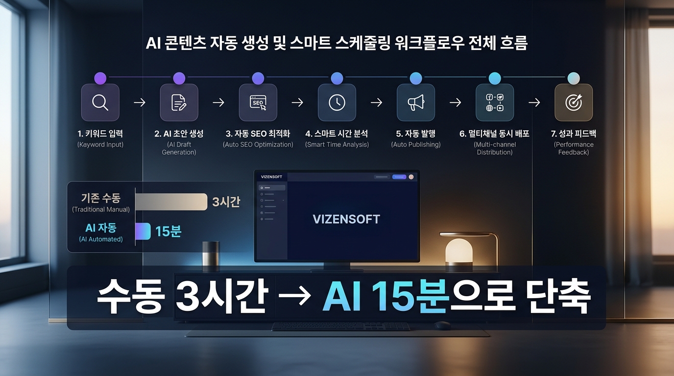 멀티채널 자동 게시 및 콘텐츠 배포 시스템 구조도