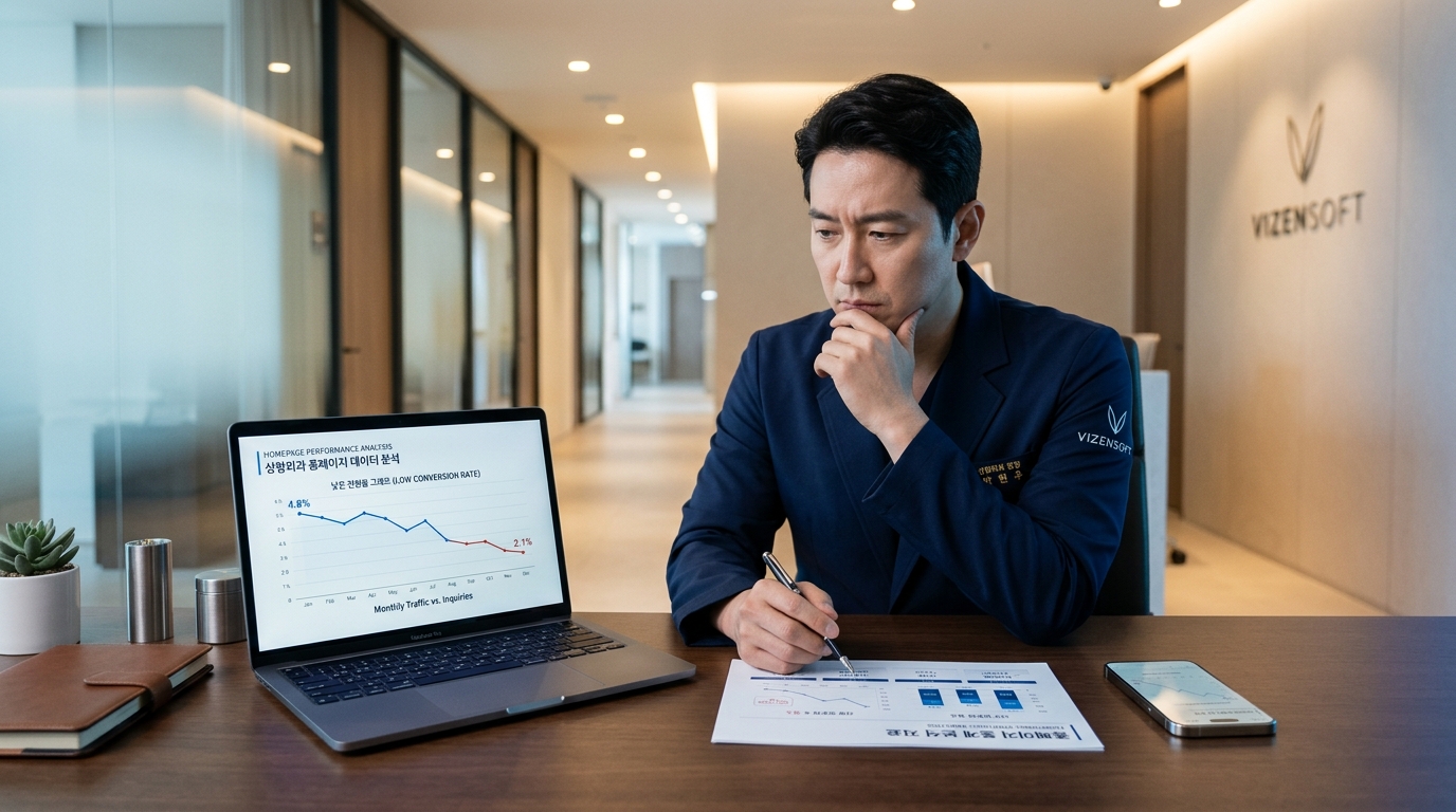 성형외과 환자 유입을 위한 홈페이지 전략적 설계 다이어그램