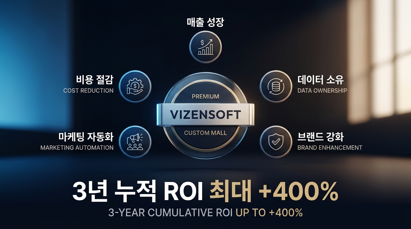 자사몰 도입 후 기대 수익과 ROI 손익분기점 분석 자료