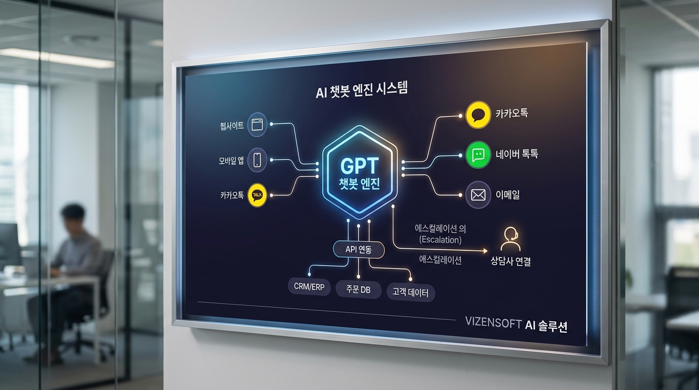 멀티채널 챗봇 통합 웹사이트 모바일 카카오톡 연동 아키텍처