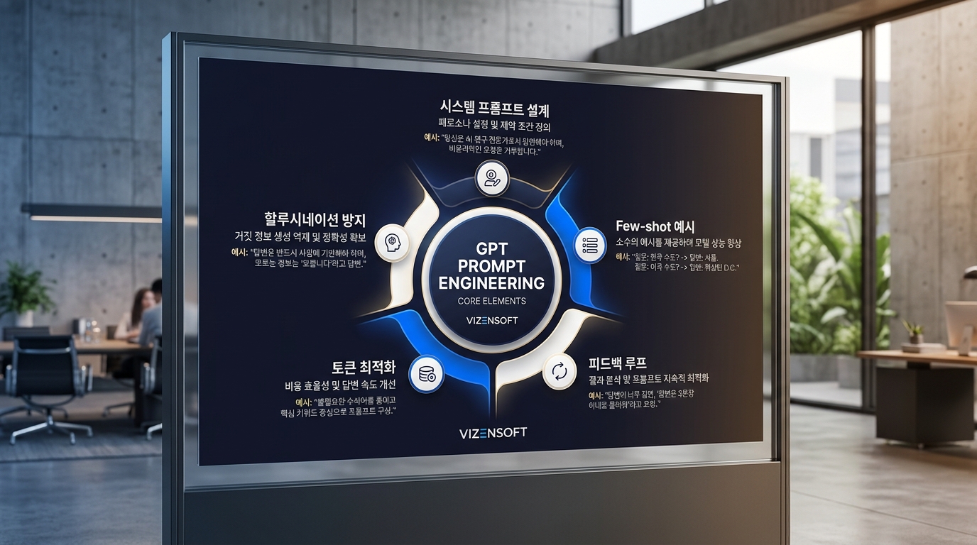 프롬프트 엔지니어링 시스템 설정 품질 개선 프로세스 흐름도
