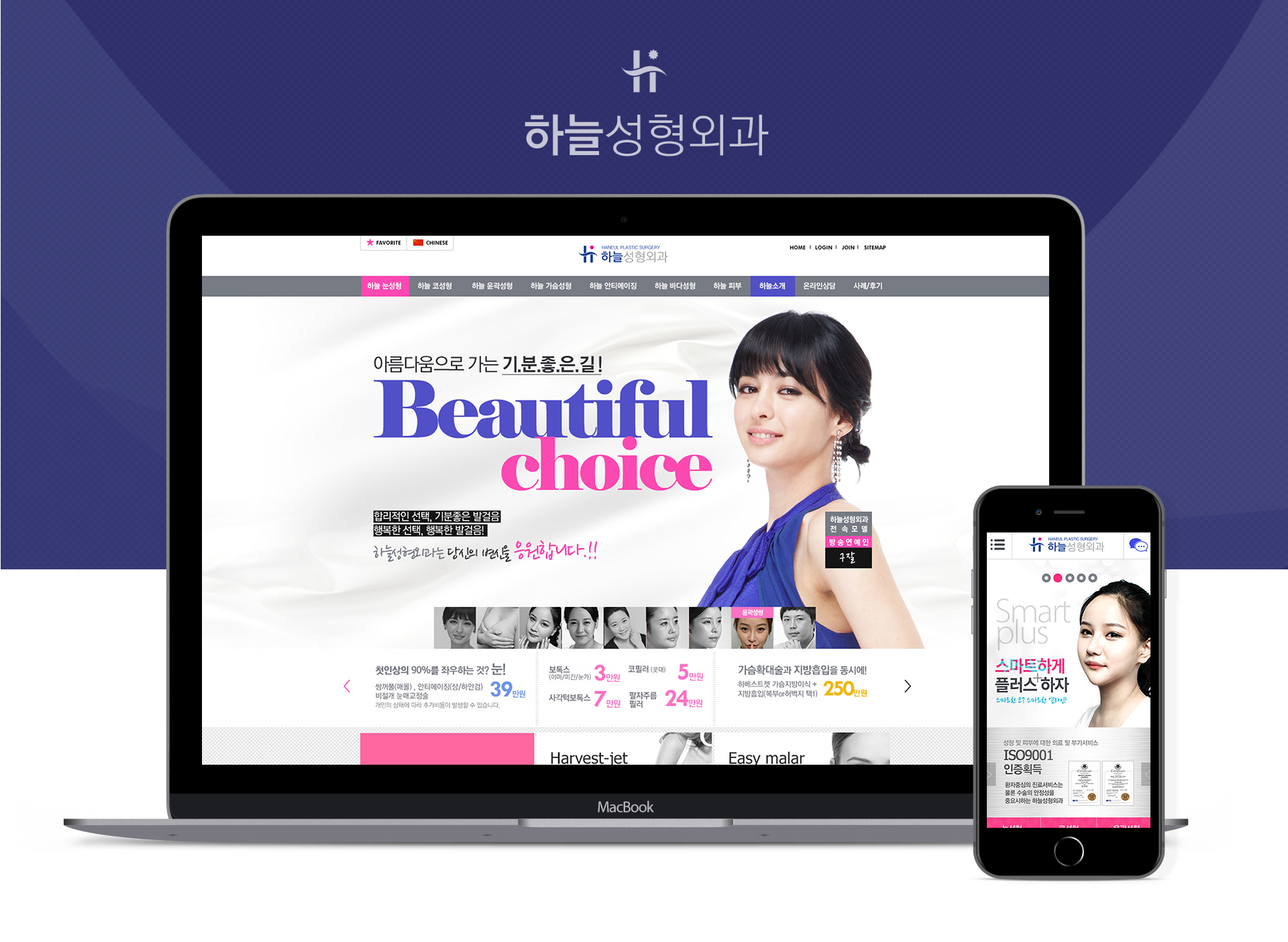 하늘성형외과 성형외과홈페이지제작